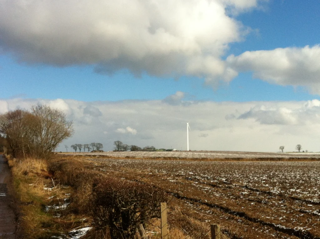 wind turbine for dairy farm at Stewart Tower Dairy